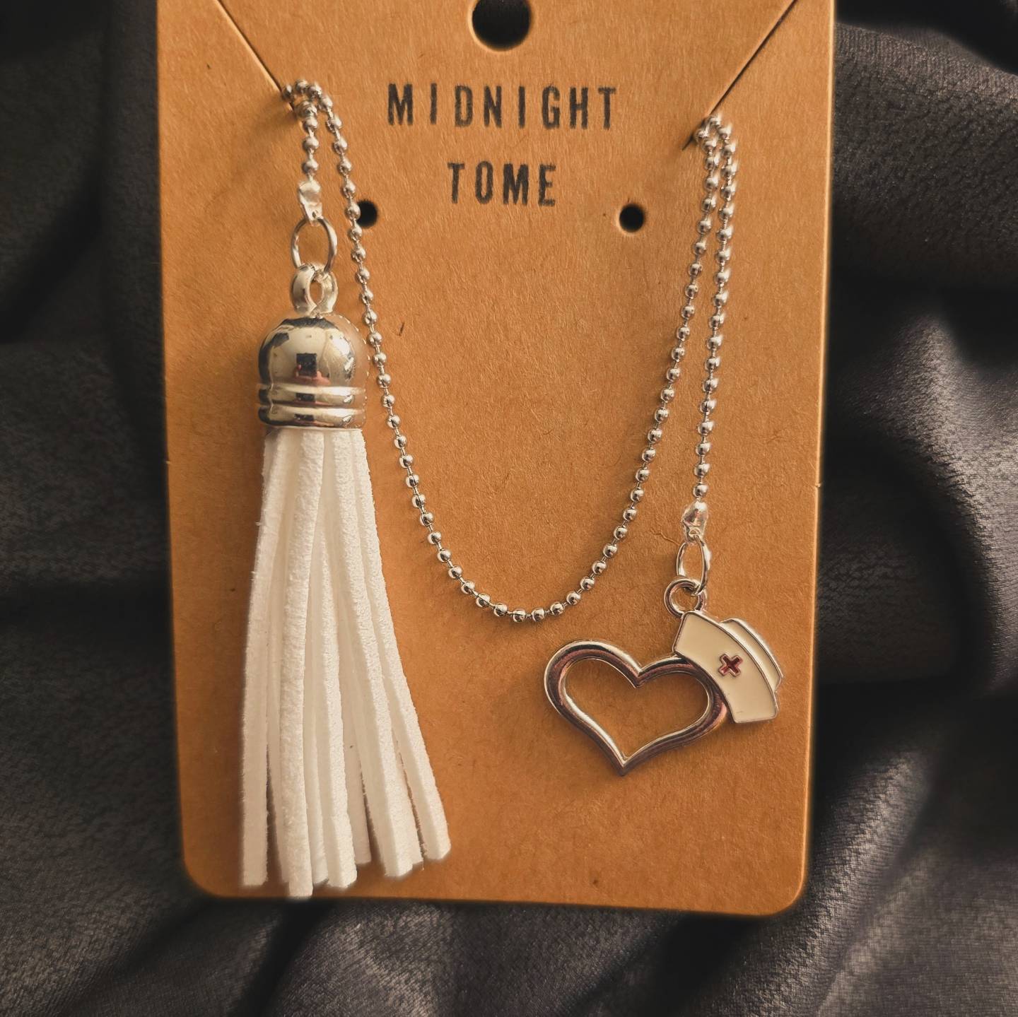 Nurse Cap Heart w/ Tassel